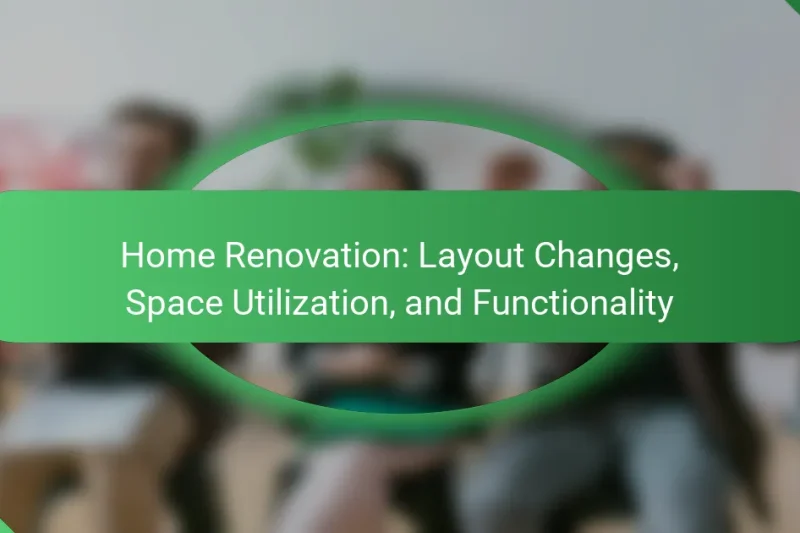 Home Renovation: Layout Changes, Space Utilization, and Functionality